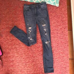 Abercrombie & Fitch Simone High Rise Super Skinny Blue Jeans